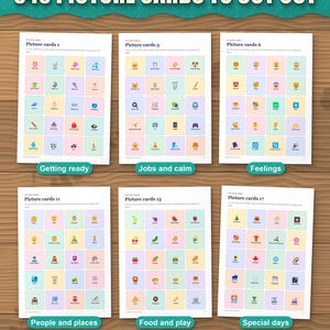 340 colour picture cards for a visual schedule, to cut out and laminate
