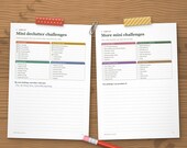 Eight mini declutter challenges: 7-day kitchen, 10-thing toss, one bag a day, paper blitz and more