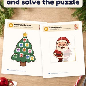 Printbaar kerstactiviteitenboek, 30 activiteiten voor peuters, kerstactiviteitenboek voor kinderen, activiteitenmap voor kleuters, kerstcountdown in PDF-formaat afbeelding 10