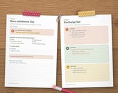 Bare minimum day and recharge list pages for hard days, filled in as an example