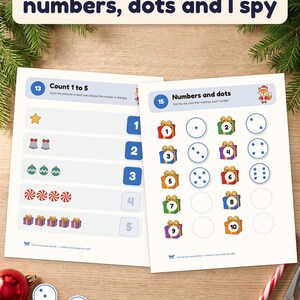 Printbaar kerstactiviteitenboek, 30 activiteiten voor peuters, kerstactiviteitenboek voor kinderen, activiteitenmap voor kleuters, kerstcountdown in PDF-formaat afbeelding 6
