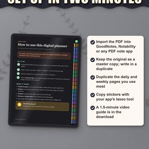 How to set up the digital planner in GoodNotes or Notability in two minutes