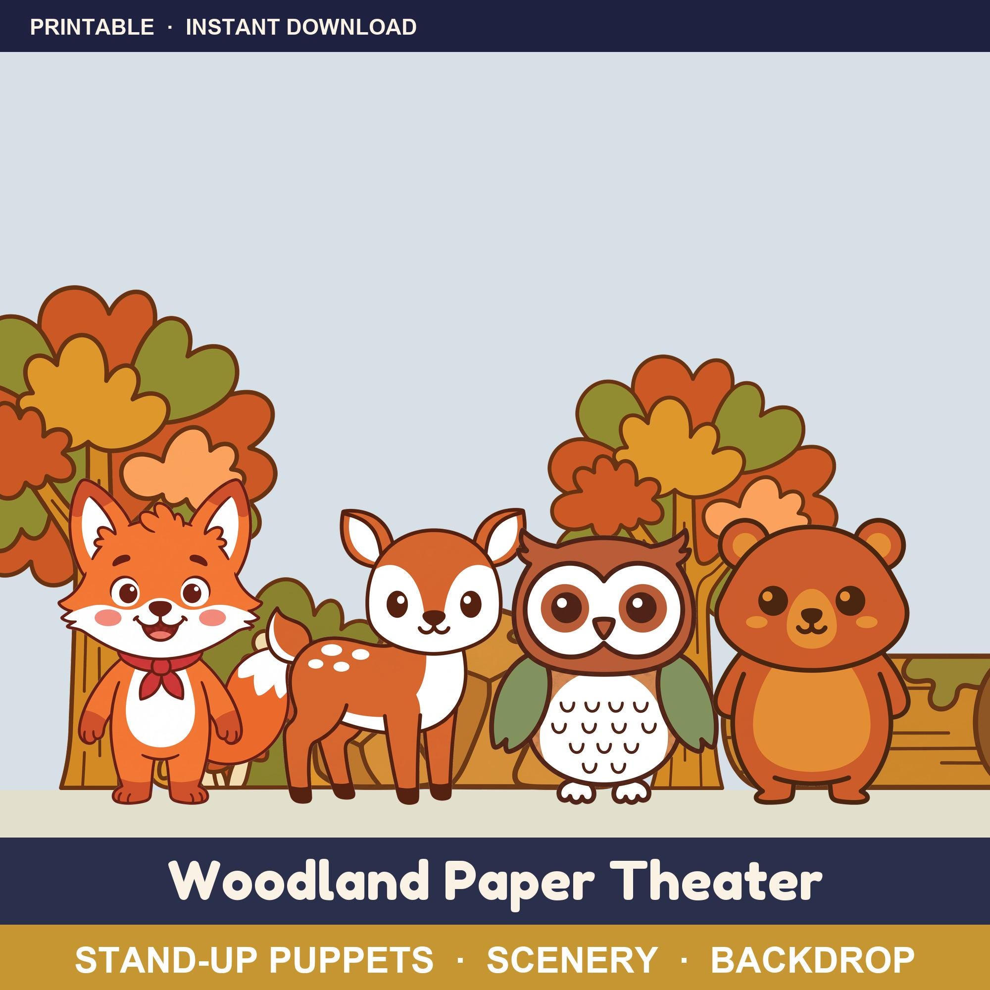 Woodland Animals Paper Theater