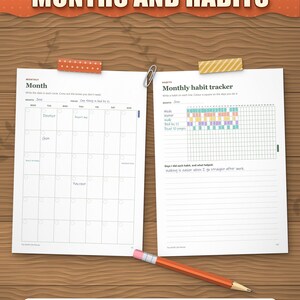 ADHD Planner 2026 2027 2028 Printable for Adults, Dated and Undated, 599 Page Fillable PDF, Daily Weekly Monthly Pages, Dopamine Menu image 6