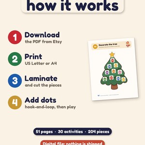 Printbaar kerstactiviteitenboek, 30 activiteiten voor peuters, kerstactiviteitenboek voor kinderen, activiteitenmap voor kleuters, kerstcountdown in PDF-formaat afbeelding 12