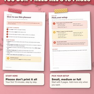 Start here page and pick your setup page: you don't need to print all 345 pages