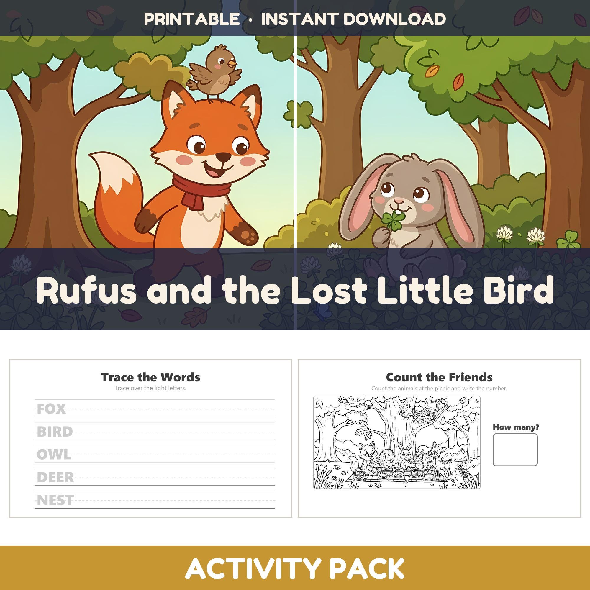 Rufus and the Lost Little Bird — Activity Pack