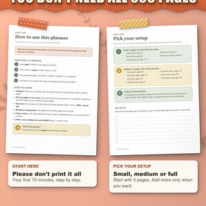 ADHD Planner 2026 2027 2028 Printable for Adults, Dated and Undated, 599 Page Fillable PDF, Daily Weekly Monthly Pages, Dopamine Menu image 9