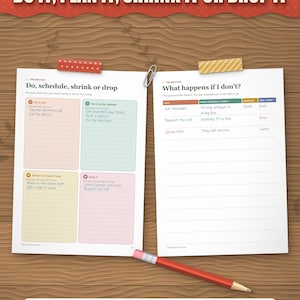 Do, schedule, shrink or drop and what happens if I don't, two pages for deciding what matters