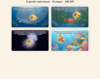 Rufus e il profondo mare blu - Libro illustrato stampabile in PDF (download digitale) - Età 5-7 anni