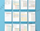 What's inside the ADHD cleaning planner: 12 of the 30 pages, from why chores feel hard to a family chore chart