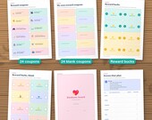 Reward coupons, blank coupons, reward bucks and certificates