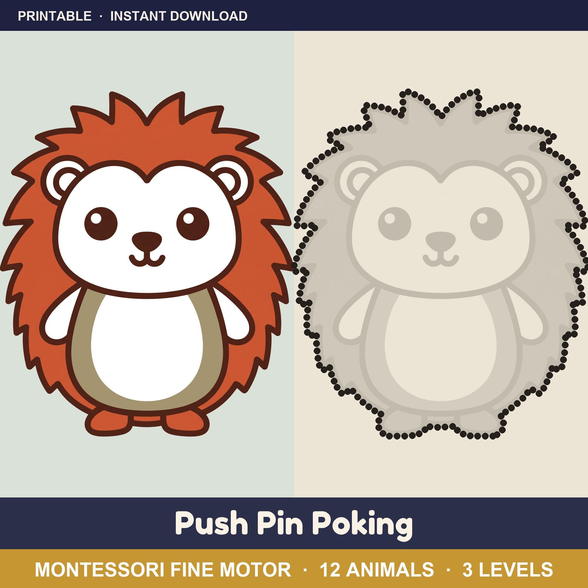 Push Pin Poking — Woodland Animals