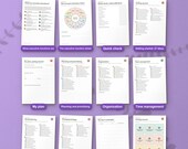 What's inside the executive function toolkit: 12 of the 46 pages, from the wheel to the skill posters