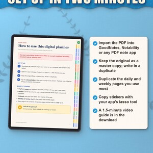 How to set up the digital planner in GoodNotes or Notability in two minutes