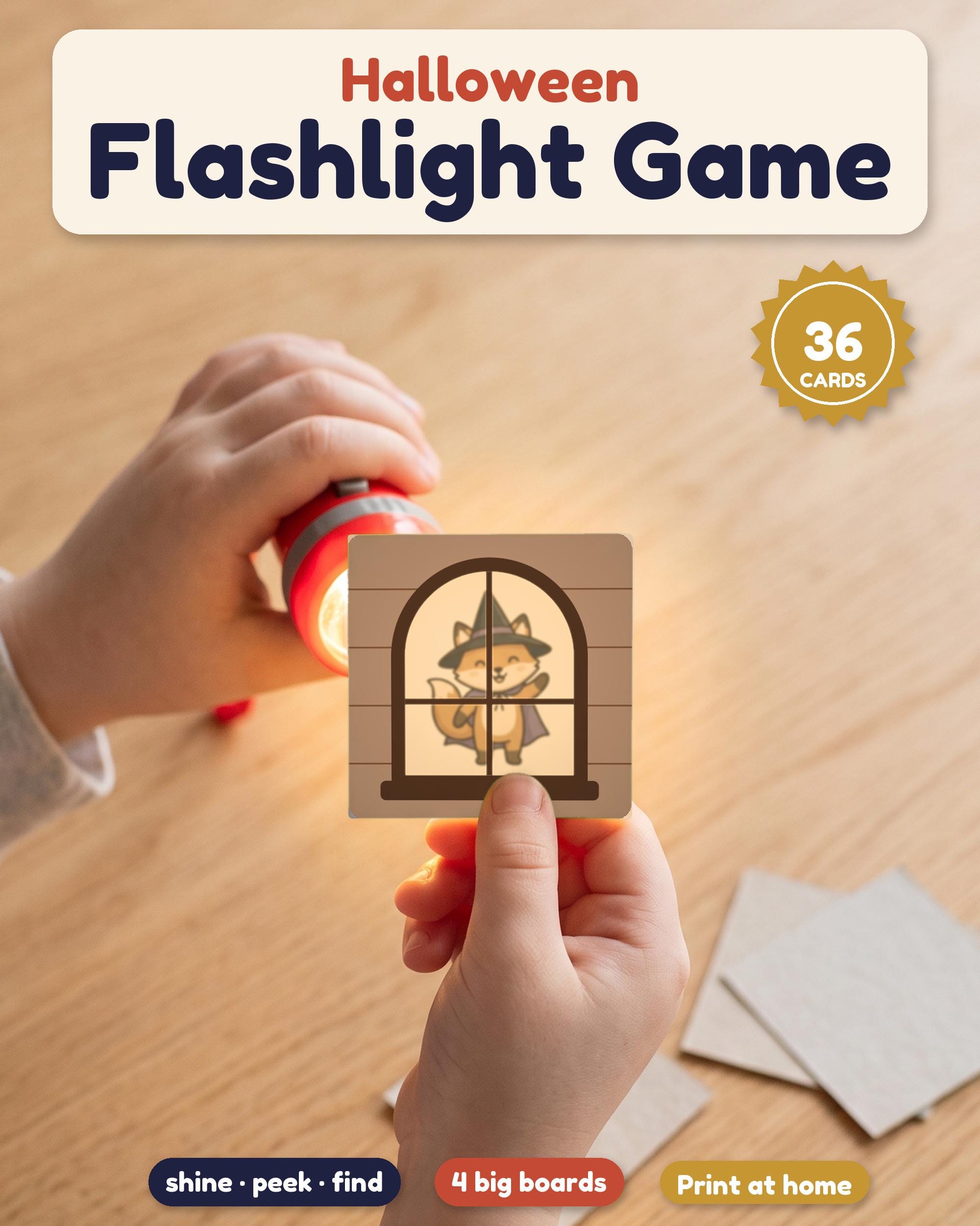 Halloween flashlight game printable - image - image 1