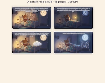Buonanotte, Rufus! Libro illustrato stampabile in PDF (download digitale) per bambini dai 5 ai 7 anni.