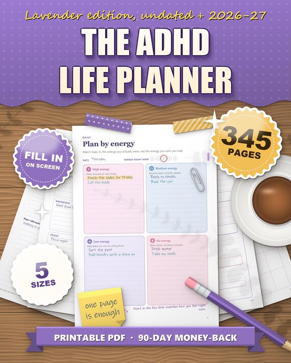 ADHD Life Planner — Lavender