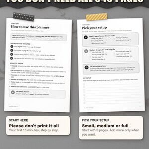 Start here page and pick your setup page: you don't need to print all 345 pages