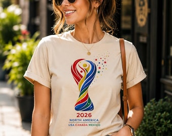 2026 World USA Custom T-Shirt – Political Soccer Cup Fan Tee,Soccer Fan Shirt,World 2026 USA Canada Mexico-Lightweight Cotton,Football Cup