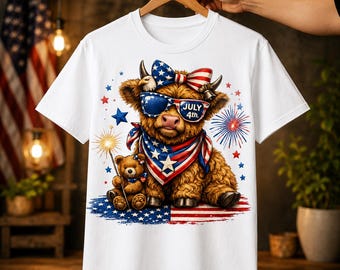 4th of July Bear Shirt PNG, Patriotic Teddy Bear Sublimation Design, USA Independence Day Kids & Women Tee, July 4th Digital Download