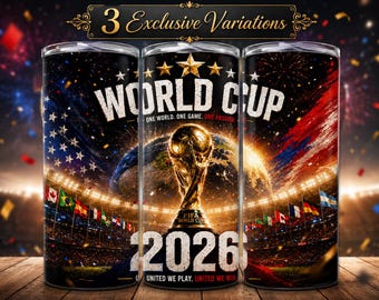 World Cup 2026 Tumbler Wrap PNG, USA Fußball 20 Unzen Skinny Tumbler Sublimation, Vaterländische Fußballfan Design, digitaler Download