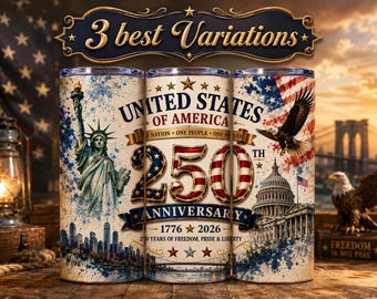 Patriotic Tumbler Wrap PNG | American Flag 20oz Skinny Tumbler | Veteran Military Gift | 4th of July Sublimation Design