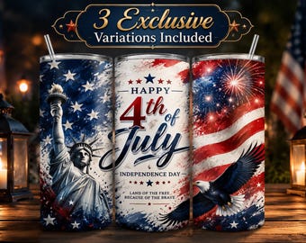 Fourth of July Glitter Tumblers Set, USA Flag Design, Patriotic Independence Day Party Favors, Customizable 4th of July Gift,