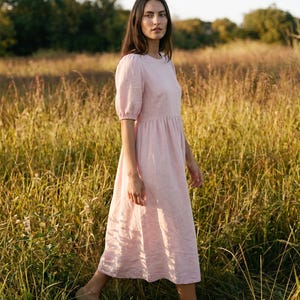 light pink empire waist dress Pink V-Neck Empire Waist Tiered Long Prom Dress with Ruffles US6 / Custom Color