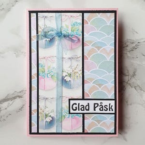 Glad Påsk, Påskhälsning, Handgjort Kort, Kort Med Svensk Text, Happy Easter, Easter Greeting, Handmade Card