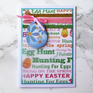 Happy Easter, Handmade Easter Card, Egg Hunt, Easter Gifts, Card For Him Her Friend Family, Greeting Card