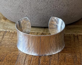 925 Sterling Silver Wide Cuff Bracelet | Silver Arm Cuff | Chunky Silver Bangle | Adjustable Silver Cuff | Statement Cuff Bracelet Women