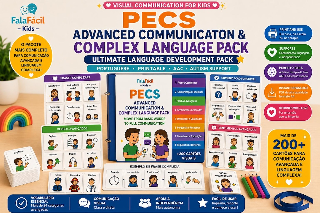 PECS Advanced Communication & Complex Language Pack Portuguese ...