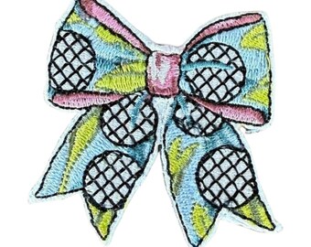 Embroidered Golf Bow Patch, Ladies Apparel Accent, DIY Craft Supply