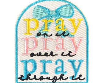 Christian Patches, Pray Iron On Patches