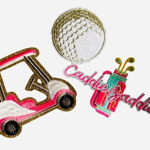 Embroidered Patch, Golf Cart Iron on Applique for Hats, Apparel or Any DIY Project