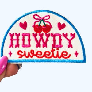 Western Iron On Patches - Trucker Hat Patch -  Howdy Sweetie Patches - Western Iron On Patch - Cowgirl Iron On Patch - Howdy Patch