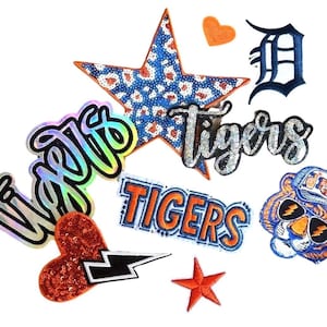 Detroit Tigers Patch: Embroidered Baseball Applique