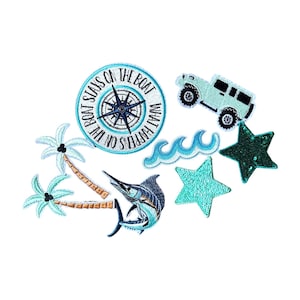 Beach Patches - Boat Life Patches - Jeep Girly Patch - Surfer Girl Patch - Sunshine Patch Bundle