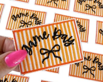 Game Day Embroidered Iron-On Patch: Sports Mom DIY
