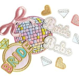 Bride Iron-On Patches: Diamond Ring, Bachelorette Party Patches