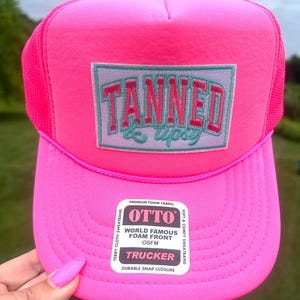 Tanned and Tipsy Trucker Hat, Trendy Women's Trucker Hat