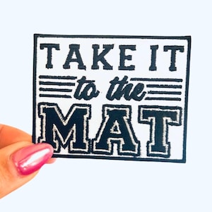Wrestling Patches, Wrestling Iron On Patch, Girls Wrestling Patch, Iron on Wrestling Patch, Patches for Wrestlers, Take it to the Mat