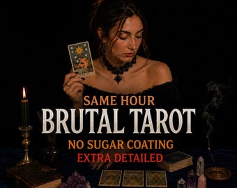 Brute tarotlegging | Geen suikercoating Paranormaal lezen, extra gedetailleerd eerlijk inzicht Hetzelfde uur