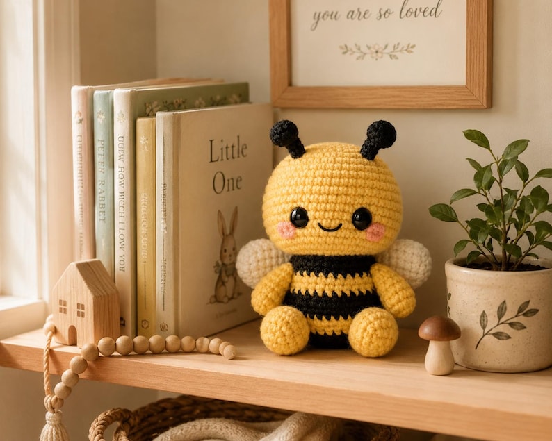 Amigurumi Bee Crochet Pattern PDF, Kawaii Bumble Bee Plush Toy Tutorial ...