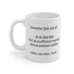Funny work gift | Humorous meeting mug | Riddle | Funny office mug | Humorous colleague gift