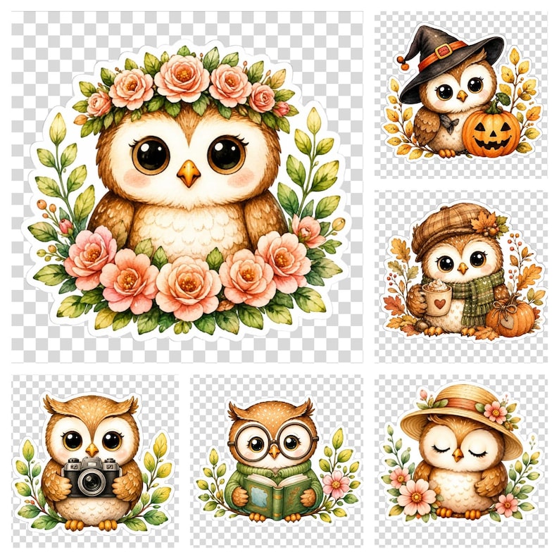 Mega Bundle 350+ Woodland Animal Watercolor PNG , Forest Creatures Nursery Clipart (Digital Download) image 18