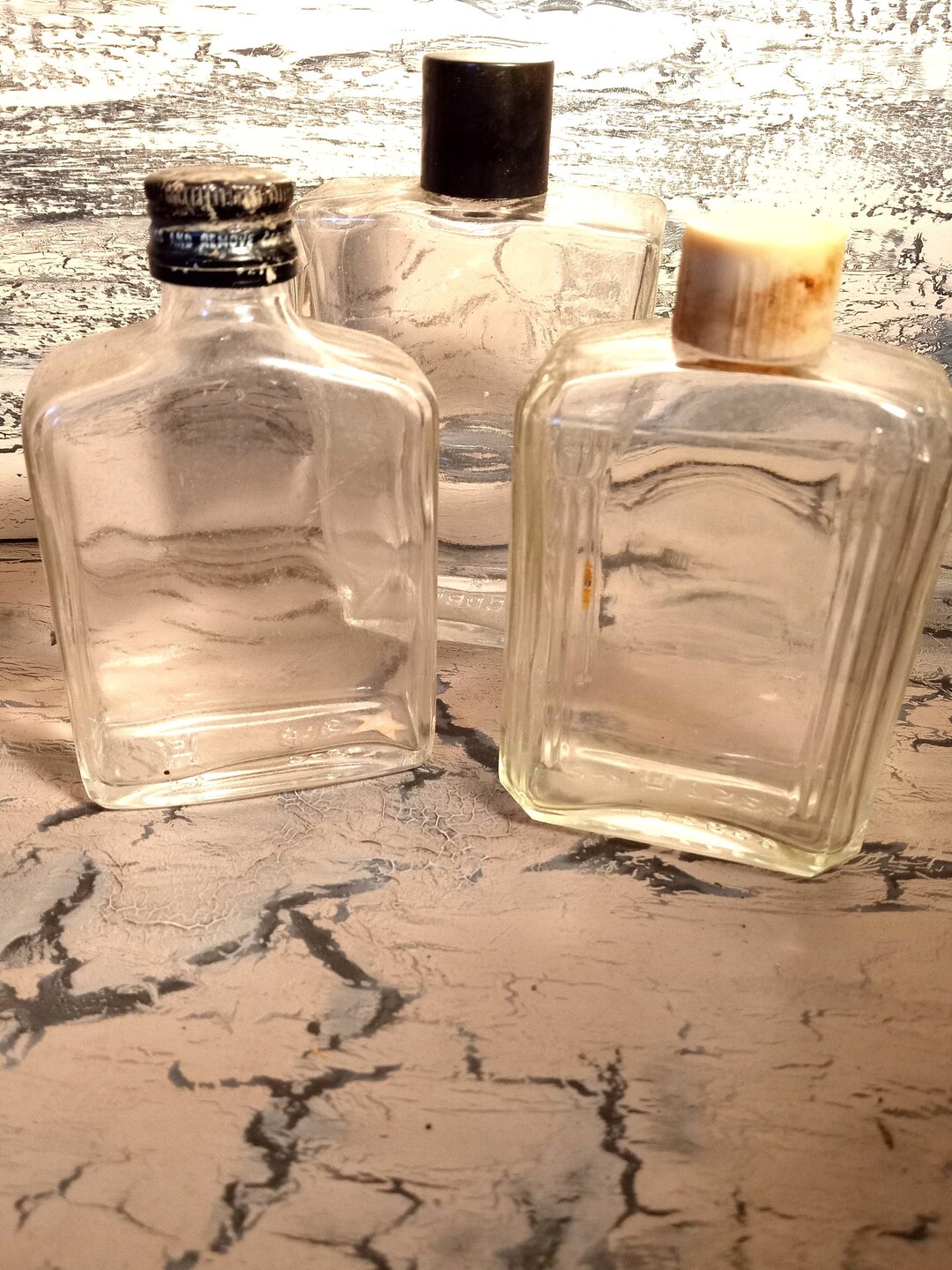 Antique Bottles Anchor Hocking Woodbury Vanity Vintage Etsy