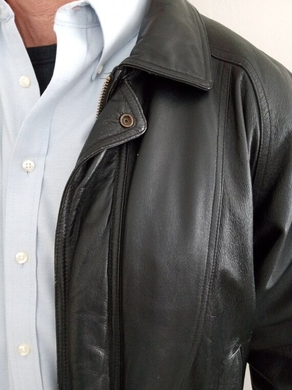 Leather Jacket, Biker Jacket, Motorcycle, Black, … - image 3