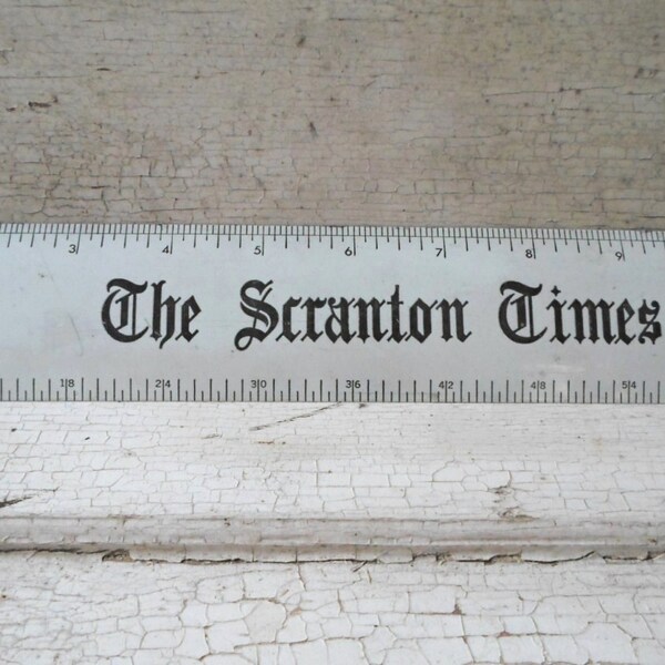 Metal Ruler, Vintage Advertising, Newspaper, Office Supplies, Industrial, Prop, The Office, Scranton, Desk Supplies, Vintage Office